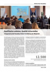 Qualifikation anbieten, Qualität sicherstellen