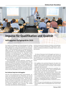 Impulse für Qualifikation und Qualität
