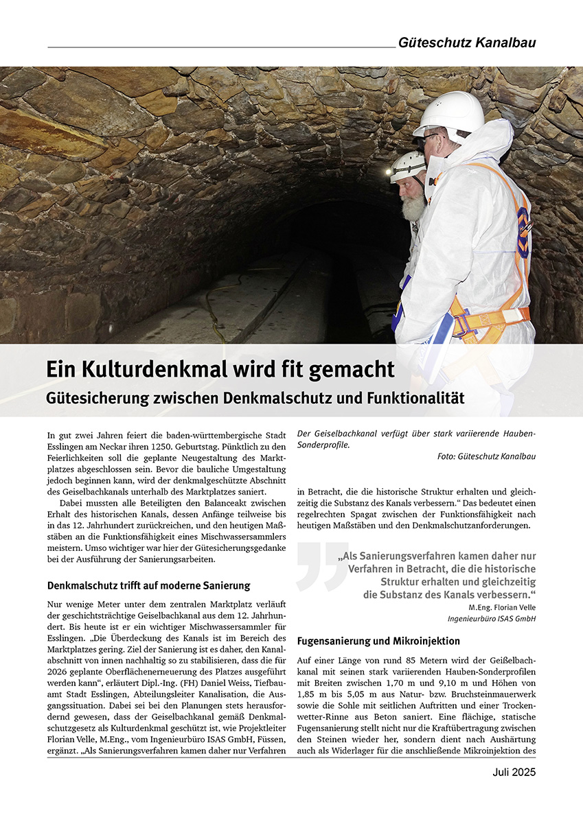 Gütesicherung zwischen Denkmalschutz und Funktionalität