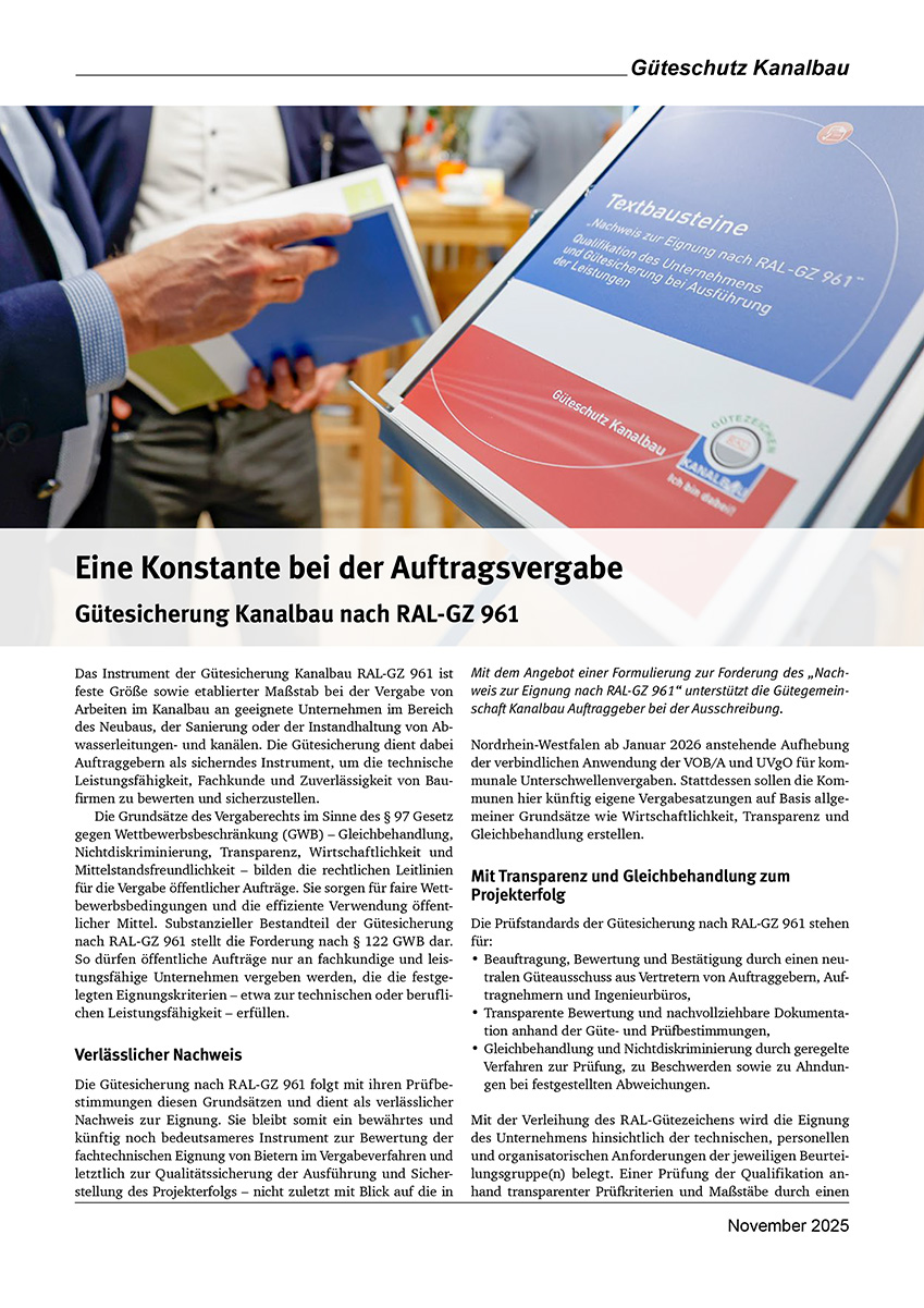 Eine Konstante bei der Auftragsvergabe